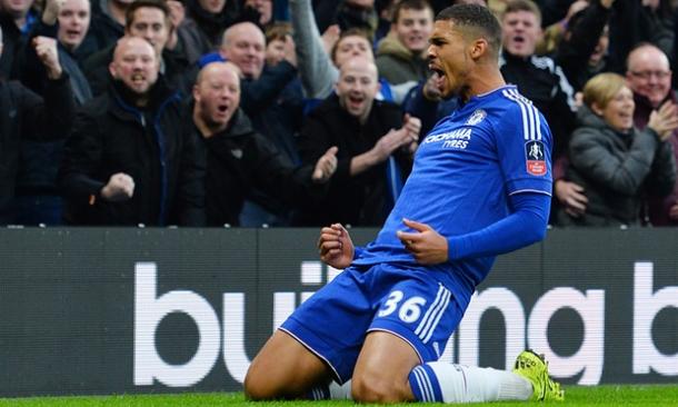 Loftus-Cheek celebrates his first goal for the club. | Image source: Chelsea FC.