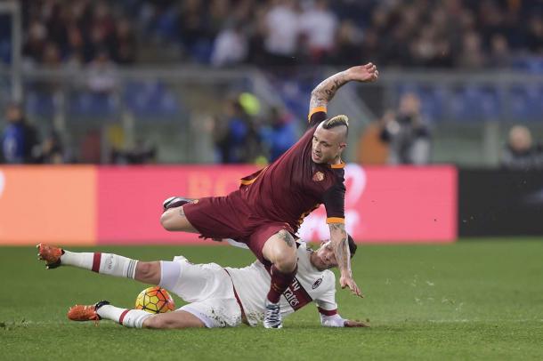 Los partidos entre Roma y Milan son intensos | Foto: Roma
