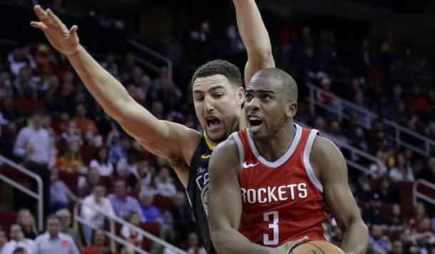 Chris Paul made it to his first-ever Western Conference appearance. Could he and his Rockets make the jump and dethrone the Warriors and advance to the NBA Finals? Photo: AP Photo/Michael Wyke