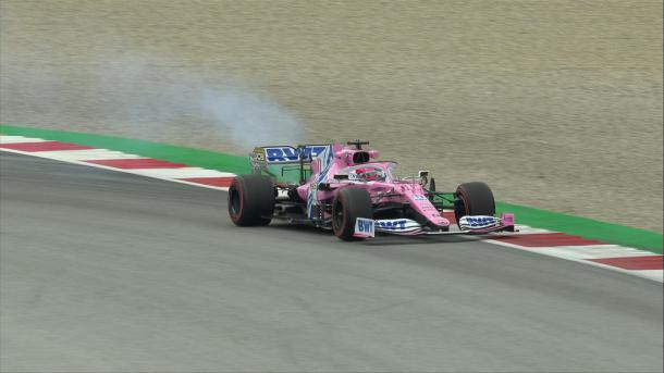 Humo parte trasera Racing Point. Foto: F1