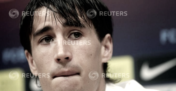 Bojan en su despedida del club azulgrana. Foto: Reuters