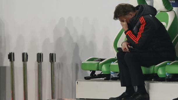 Van Gaal tras la derrota en Wolfsburgo. Foto: Eurosport