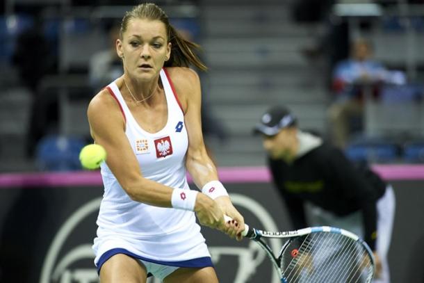 Radwanska in Fed Cup action. Photo: Fed Cup