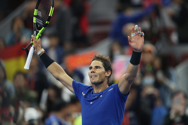 Rafael Nadal celebrates his win over Khachanov | Photo: Lintao Zhang/Getty Images AsiaPac