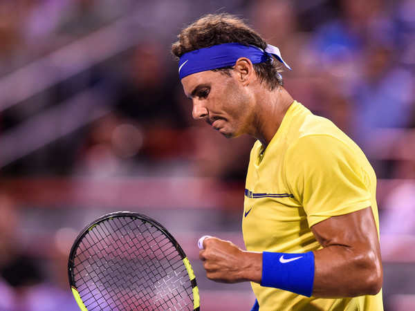 Rafael Nadal celebrates winning a point | Photo: Minas Panagiotakis/Getty Images North America