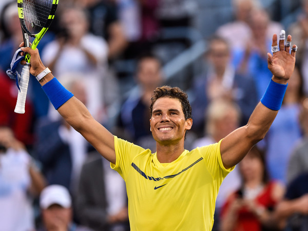 Rafael Nadal celebrates his second round win | Photo: Minas Panagiotakis/Getty Images North America