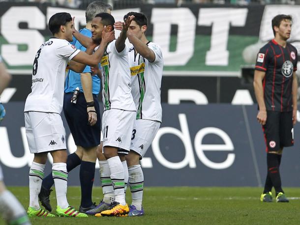 Raffael celebrates the spectacular second goal. | Image credit: kicker - Getty Images