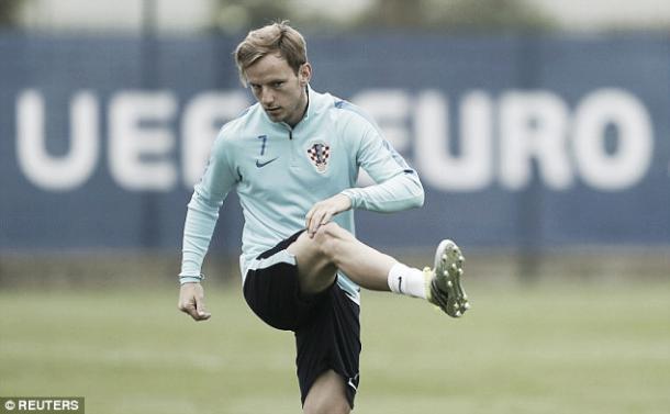 Above: Ivan Rakitic training for Croatia ahead of Euro 2016 | Photo: Reuters 