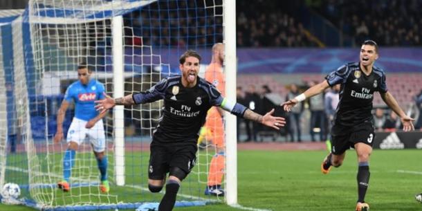 Ramos celebra uno de sus goles en San Paolo. | FOTO: EFE