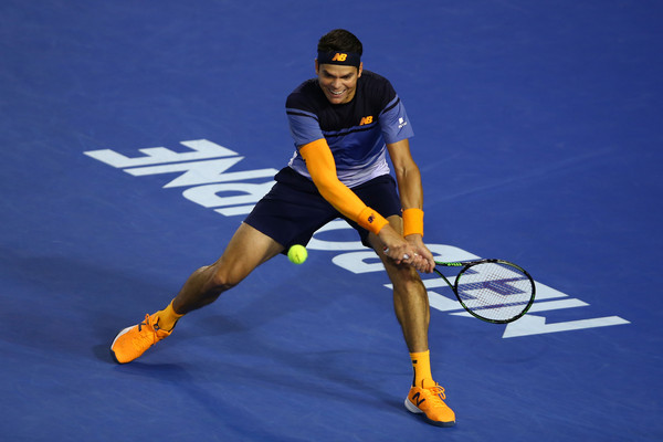 Raonic hits his much-improved-under-Moya backhand in Melbourne. Photo: Jack Thomas/Getty Images