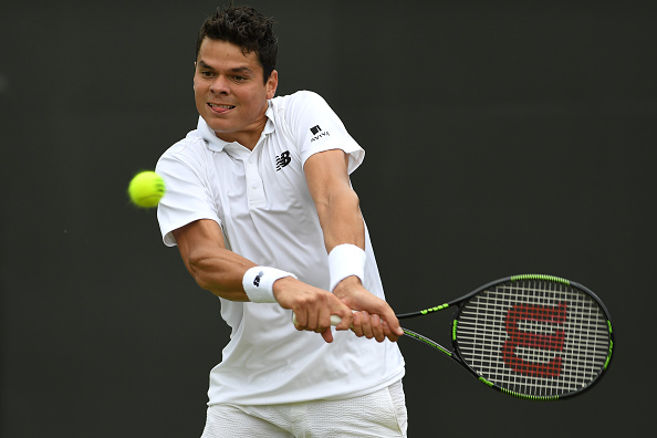 Raonic prepares for a backhand during his second round win. Photo: Shaun Botterill/Getty Images