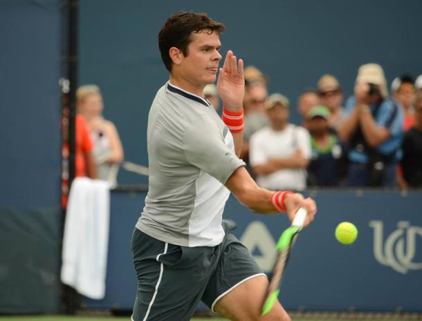 Raonic used his devastating forehand on some key points in the match. Photo: Noel Alberto/VAVEL USA