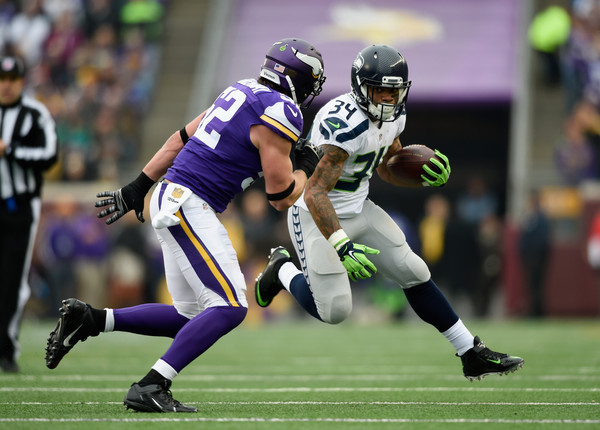 Thomas Rawls with a run against the Minnesota Vikings