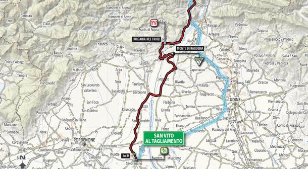 Recorrido etapa 14: San Vito al Tagliamento - Monte Zoncolan | Foto: Giro de Italia