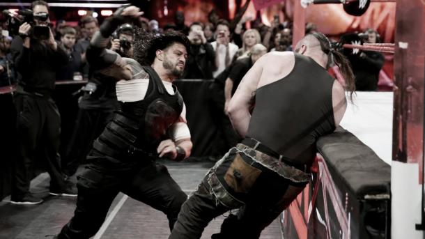 Reigns destroyed Strowman last week. Photo- WWE.com