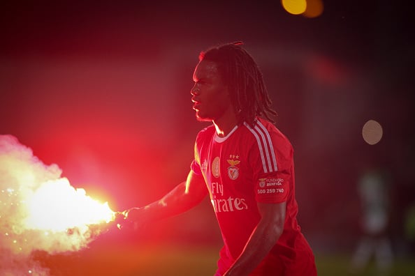 Benfica's midfielder Renato Sanches during the Premier League 2015/16 match between Rio Ave FC and SL Benfica, at Rio Ave Stadium in Vila do Conde on April 24, 2016 in Lisbon, Portugal. (Photo by Pedro Lopes /NurPhoto/DPI)