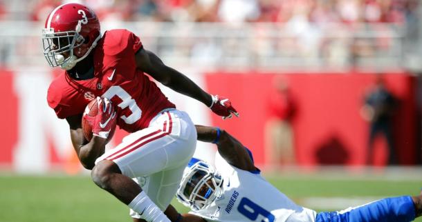 While not the surefire talent of Alabama receivers before him, Ridley stands on his own at the top of the class | Kevin C. Cox, Getty Images