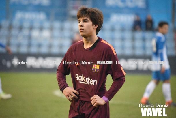 Riqui Puig con el FCB Juvenil A frente al RCD Espanyol. Foto: Noelia Déniz, VAVEL