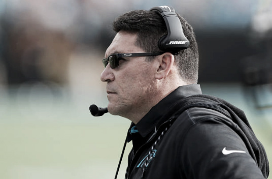 Head coach Ron Rivera will open the 2017 season on the road for the sixth time in seven years. (Photo courtesy of Streeter Lecka via Getty images)