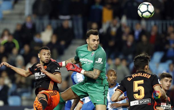 Roberto pudo anotar el tanto del empate | Fotografía: Valencia CF