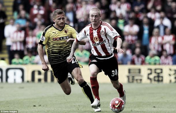 Above: Sunderland's Tommy Robson in action in their 2-2 draw with Watford | Photo: Getty Images 