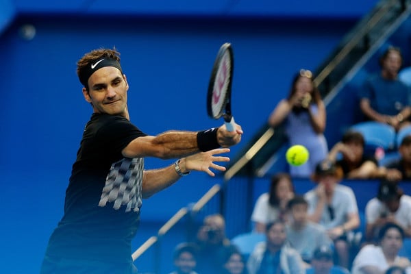 An incredible amount of 5860 fans turned up for Federer's practice session in Perth one day before the tournament | Photo: Will Russell/Getty Images AsiaPac