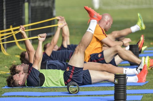 La Roma al lavoro negli Stati Uniti, twitter @OfficialASRoma