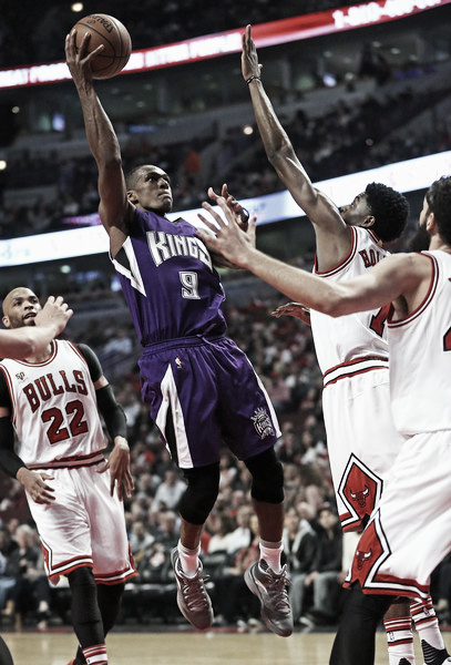 Will Rondo play with or against the Bulls next season? Photo:  Jonathan Daniel/Getty Images