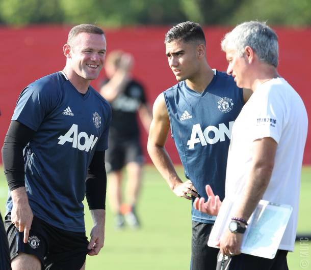 Rooney with Mourinho during the pre-season tour of China | Photo: Manchester United FC