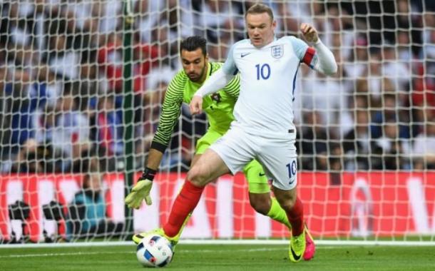 Wayne Rooney tried to find space for a shot in the first half | Getty images