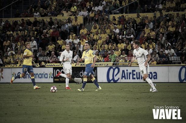 Roque Mesa, en el partido frente al Real Madrid. Imagen: Laura Santana (VAVEL)