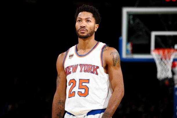 Derrick Rose didn't have a good first-year as a Knick but that shouldn't be a reason for the Knicks to re-sign him. Photo: Nathaniel S. Butler/Getty Images