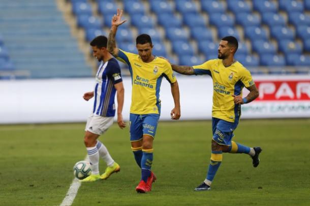 Rubén Castro celebra su gol a la Ponferradina | Fotografía: UD Las Palmas