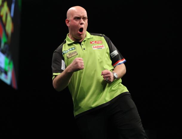 Michael van Gerwen did not let his high standard slip in Sheffield. (picture: PDC)