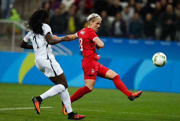 Schmidt rifles home the crucial goal. | Image credit: Alexandre Schneider/Getty Images