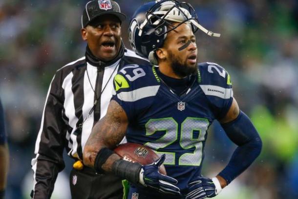 Seattle Seahawks Safety Earl Thomas looks on in an NFL game. Image via Otto Greule Jr./Getty Images