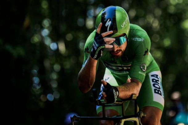 Sagan, con el maillot verde de los puntos. | Foto: LeTour