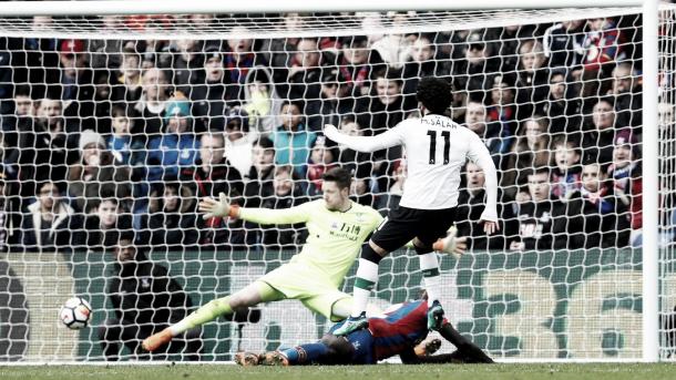 Salah anotó en el último enfrentamiento entre ambos. Foto: Premier League.