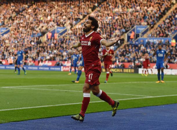 Salah ocupou a vaga do lesionado Mané e tem sido um dos grandes destaques do Liverpool (Foto: Andrew Powell/Liverpool FC/Getty Images)