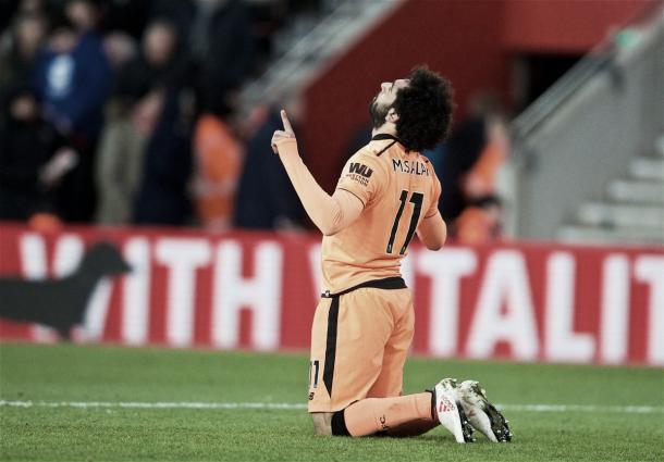 Salah alcanzó los 22 goles con la camiseta del Liverpool. Foto: Liverpool.