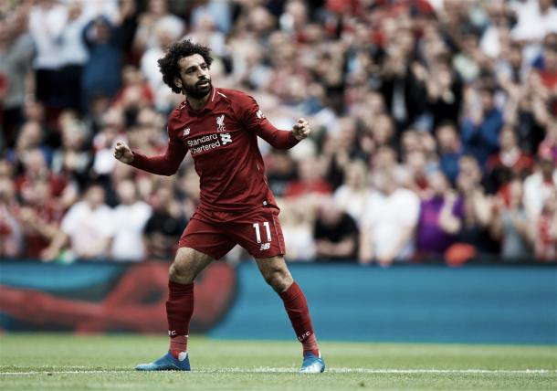 Celebración de Salah | Twitter Liverpool