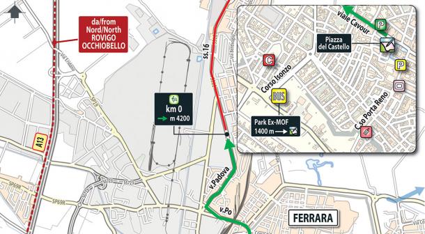Salida etapa 13 Giro de Italia: Ferrara - Nervesa della Battaglia | Foto: Giro de Italia