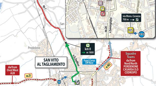 Salida desde San Vito al Tagliamento | Foto: Giro de Italia