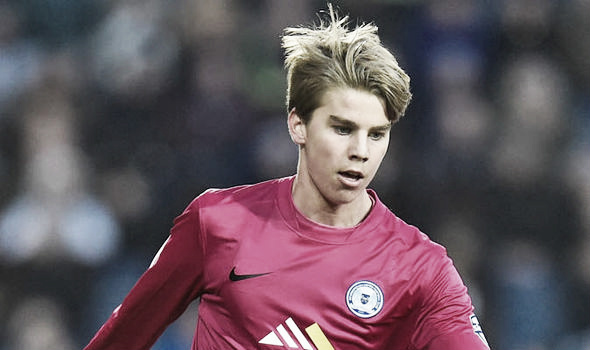 Above: West Ham United's Martin Samuelsen in action for loan club Peterborough United last season | Photo: The Express