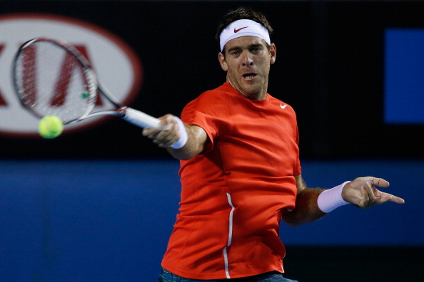 Juan Martin del Potro in action during the last time he played at the Australian Open (Getty/Scott Barbour)