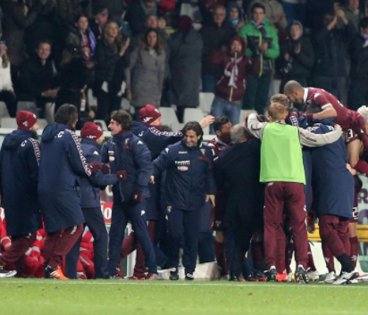 Torino celebrate victory 
