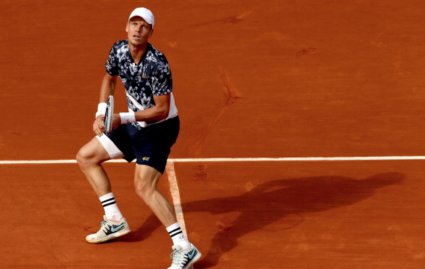 April showers bring May flowers to Berdych's attire. (Photo by Matthew Stockman/Getty Images)