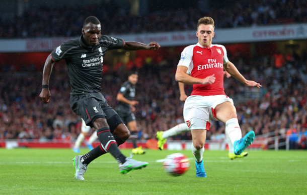 Benteke gets a shot away in the game back in August. (Picture: Getty Images)