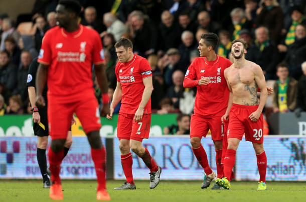Lallana after his late winner. (Picture: Getty Images)