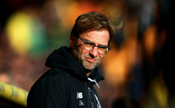 Klopp at Carrow Road on Saturday afternoon. (Picture: Getty Images)